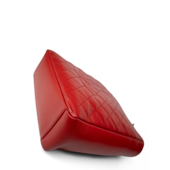 RARE!!! CHANEL PST XL RED QUILTED CAVIAR - Picture 10 of 16